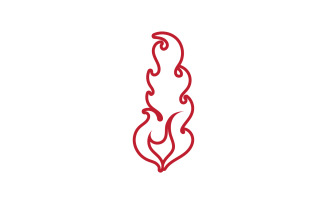 Flame fire hot burn logo vector v13