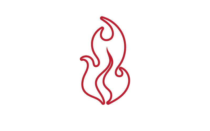 Flame fire hot burn logo vector v15 Logo Template