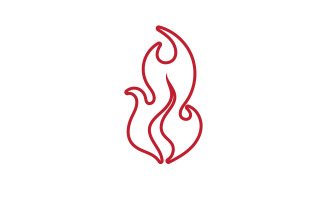 Flame fire hot burn logo vector v15