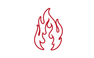 Flame fire hot burn logo vector v20