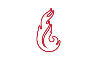 Flame fire hot burn logo vector v22