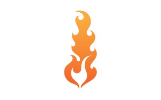 Flame fire hot burn logo vector v5