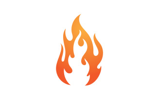 Flame fire hot burn logo vector v9