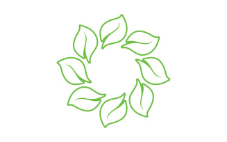 Leaf eco green tea nature fresh logo vector v30