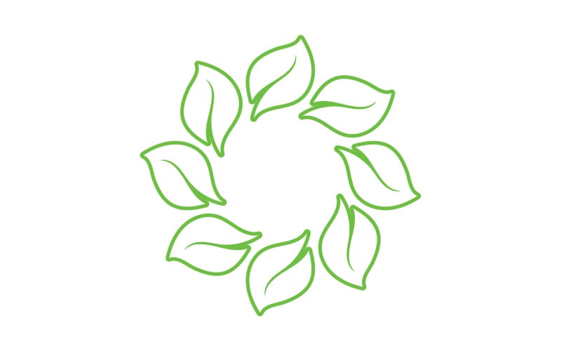 Leaf eco green tea nature fresh logo vector v30 Logo Template