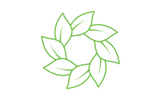 Leaf eco green tea nature fresh logo vector v31