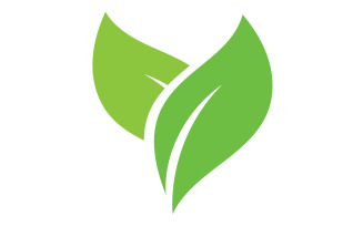 Leaf eco green tea nature fresh logo vector v34