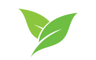 Leaf eco green tea nature fresh logo vector v35