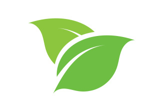 Leaf eco green tea nature fresh logo vector v40