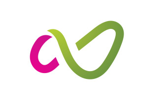 Loop design line infinity logo vector v10
