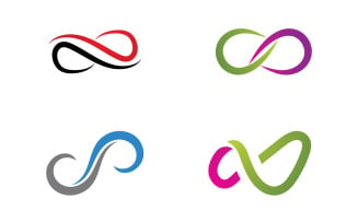 Loop design line infinity logo vector v17