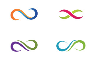 Loop design line infinity logo vector v19