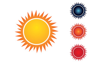 Sun Logo and symbol landscape vector v11