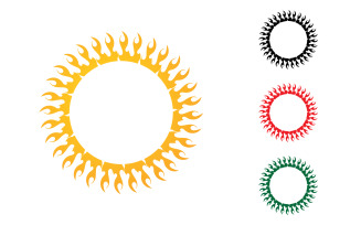 Sun Logo and symbol landscape vector v13