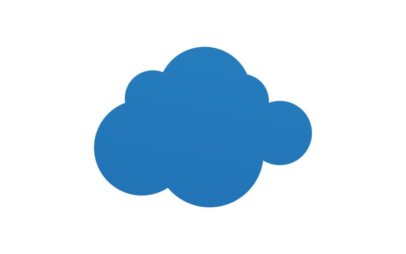 Blue cloud icon logo decoration and company design v10 Logo Template
