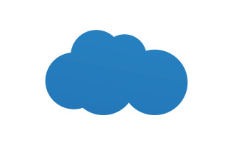Blue cloud icon logo decoration and company design v11