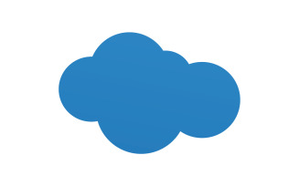 Blue cloud icon logo decoration and company design v12