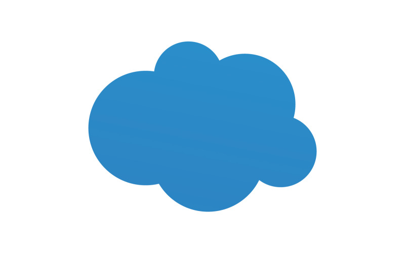 Blue cloud icon logo decoration and company design v14 Logo Template