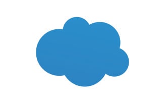 Blue cloud icon logo decoration and company design v14
