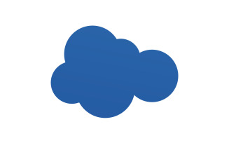 Blue cloud icon logo decoration and company design v17