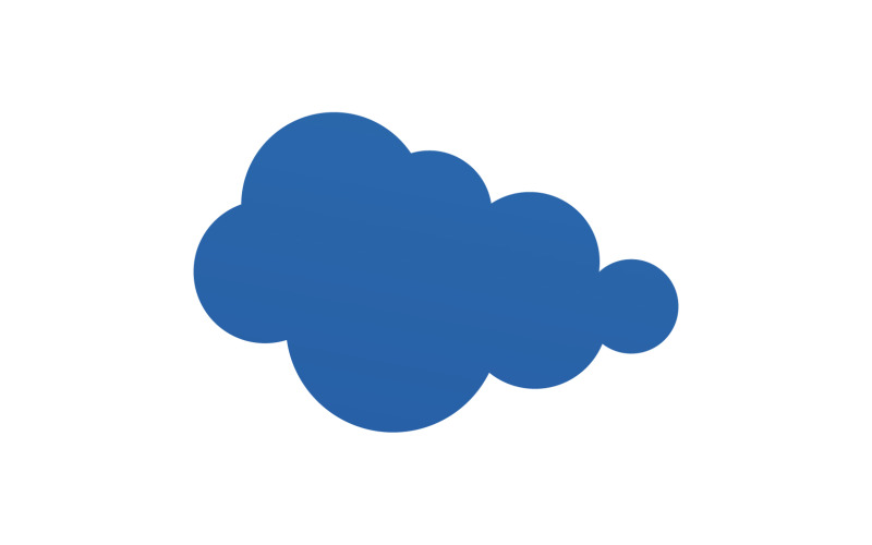Blue cloud icon logo decoration and company design v18 Logo Template