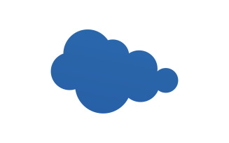 Blue cloud icon logo decoration and company design v18