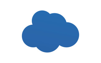 Blue cloud icon logo decoration and company design v19