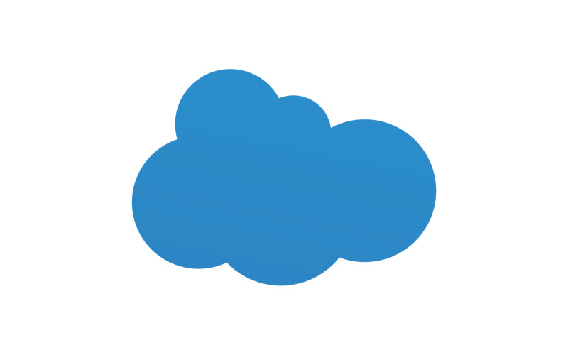 Blue cloud icon logo decoration and company design v1 Logo Template
