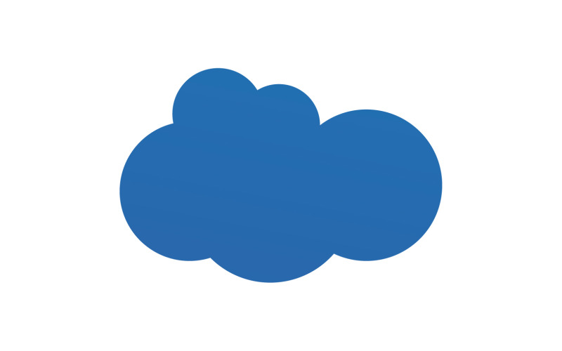 Blue cloud icon logo decoration and company design v20 Logo Template