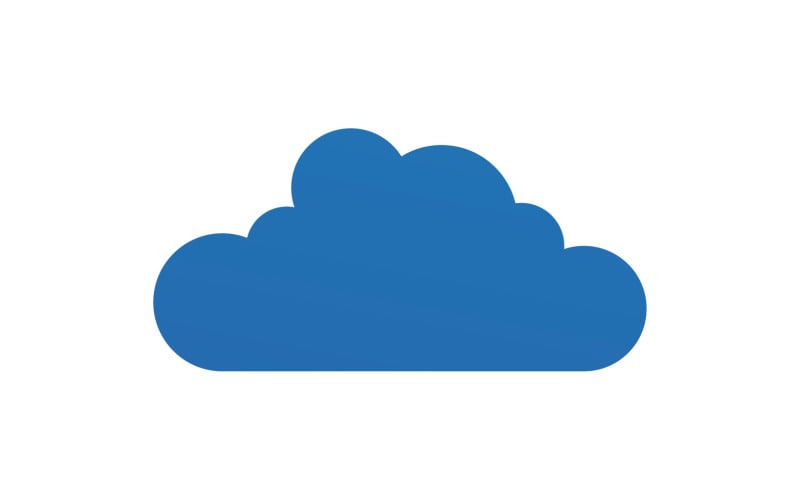 Blue cloud icon logo decoration and company design v21 Logo Template
