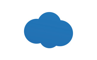 Blue cloud icon logo decoration and company design v22