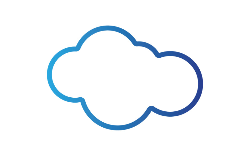 Blue cloud icon logo decoration and company design v23 Logo Template