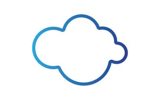 Blue cloud icon logo decoration and company design v24