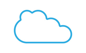 Blue cloud icon logo decoration and company design v25