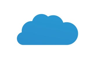 Blue cloud icon logo decoration and company design v3