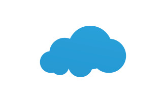 Blue cloud icon logo decoration and company design v5
