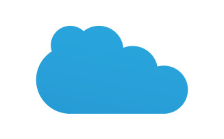 Blue cloud icon logo decoration and company design v6