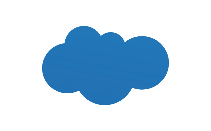 Blue cloud icon logo decoration and company design v9 Logo Template