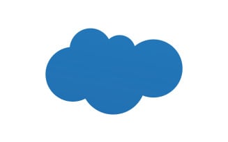 Blue cloud icon logo decoration and company design v9