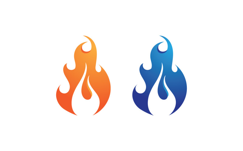 Fire hot flame burn logo vector v11 Logo Template