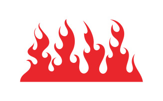 Fire hot flame burn logo vector v14