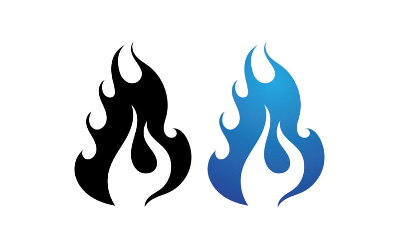 Fire hot flame burn logo vector v15 Logo Template
