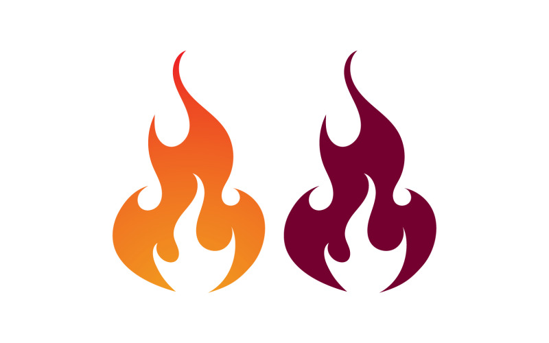 Fire hot flame burn logo vector v16 Logo Template