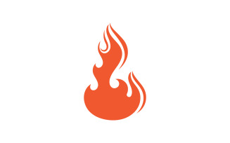 Fire hot flame burn logo vector v19