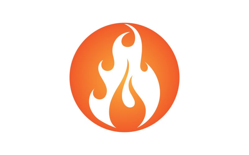Fire hot flame burn logo vector v2 Logo Template