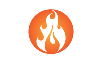 Fire hot flame burn logo vector v2