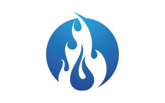 Fire hot flame burn logo vector v3