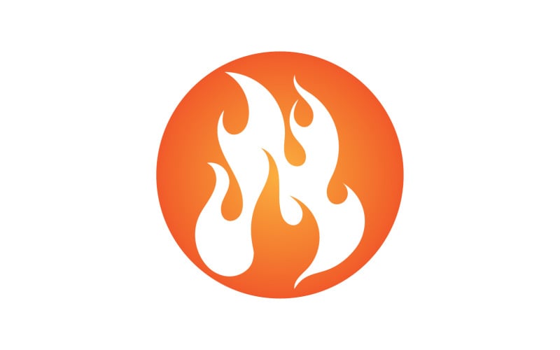 Fire hot flame burn logo vector v8 Logo Template