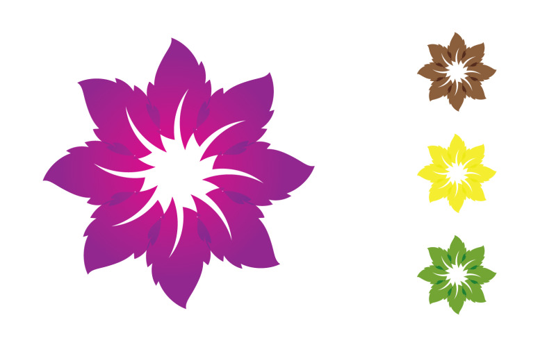 Flower leaf circle decoration or logo nature v1 Logo Template