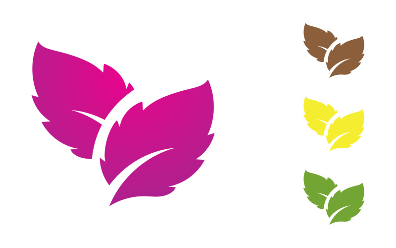 Flower leaf circle decoration or logo nature v2 Logo Template